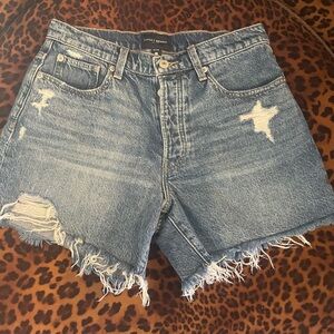 Lucky Brand Blue Distressed Denim Shorts